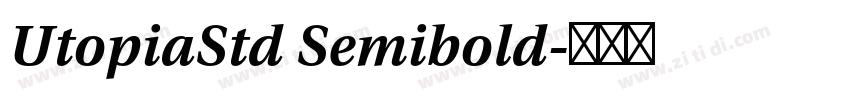 UtopiaStd Semibold字体转换